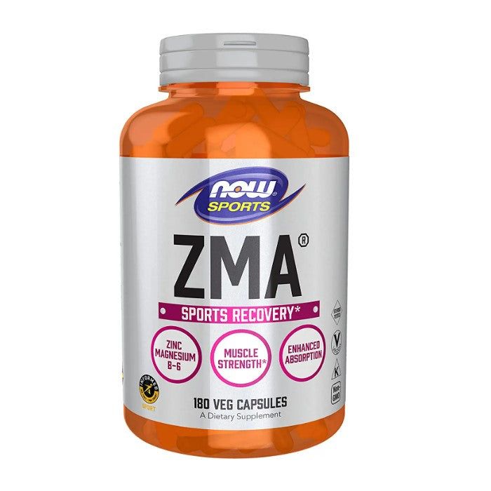 NOW Sports ZMA Enhanced Absorption Sports Recovery 180 Veggie Caps - supplemynts.com