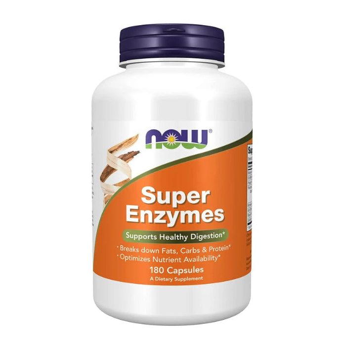 NOW Super Enzymes 180 Caps Digestive Support Supplement - supplemynts.com
