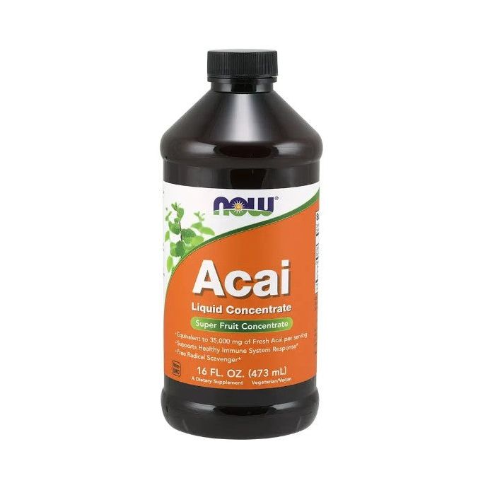 NOW Super Fruit Acai Liquid Concentrate 16 Oz - supplemynts.com