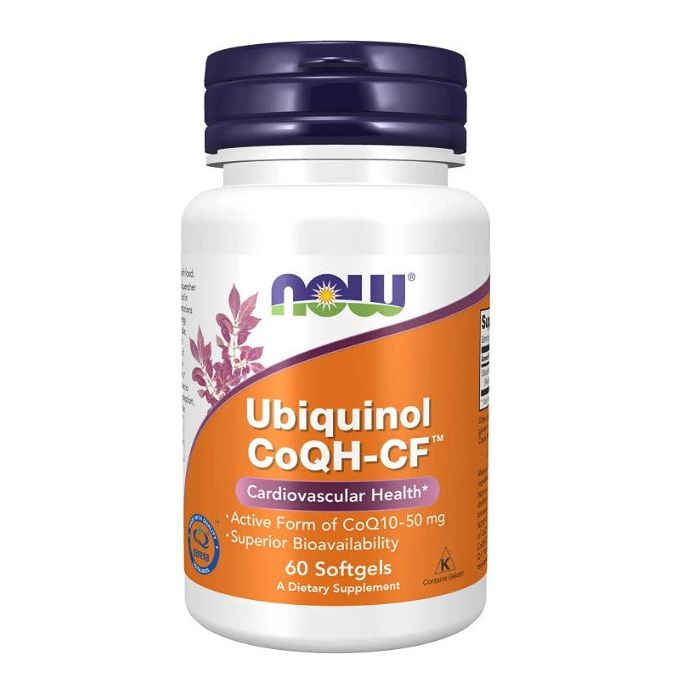 NOW Ubiquinol CoQH-CF Superior Bioavailability 60 Softgels - supplemynts.com
