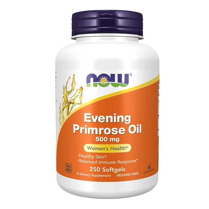 NOW Women's Health Evening Primrose Oil 500mg 250 Softgel Skin Support - supplemynts.com
