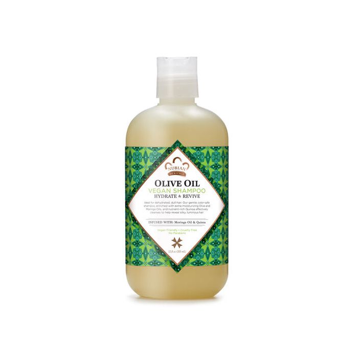 Nubian Heritage Natural Olive Oil Vegan Shampoo 12 Oz Revive - supplemynts.com