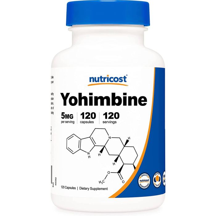 Nutricost Yohimbine 120 Capsules Extra Strength Supplement - supplemynts.com