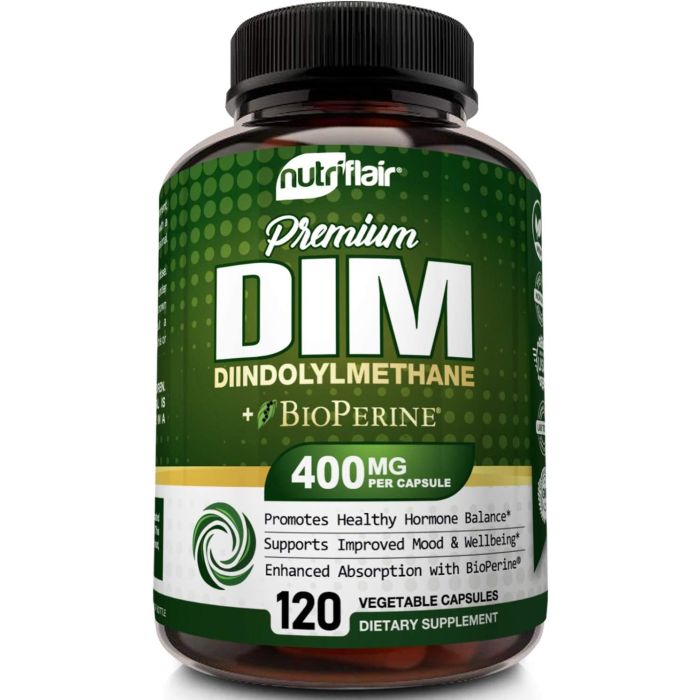 Nutriflair Premium Dim Bioperine Mood Enhancer 120 Veggie Caps - supplemynts.com
