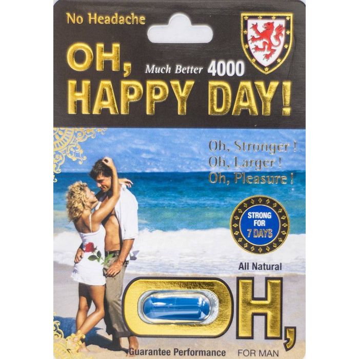 Oh Happy Day 4000 Pill 7 Days Libido Enhancement Pill - supplemynts.com