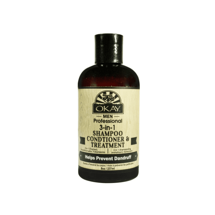 OKAY 3 in 1 Men Shampoo Conditioner Treatment 8oz / 237ml - supplemynts.com