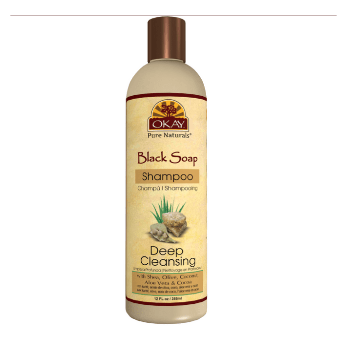 OKAY African Black Soap Shampoo Deep Cleansing 12oz / 355ml - supplemynts.com