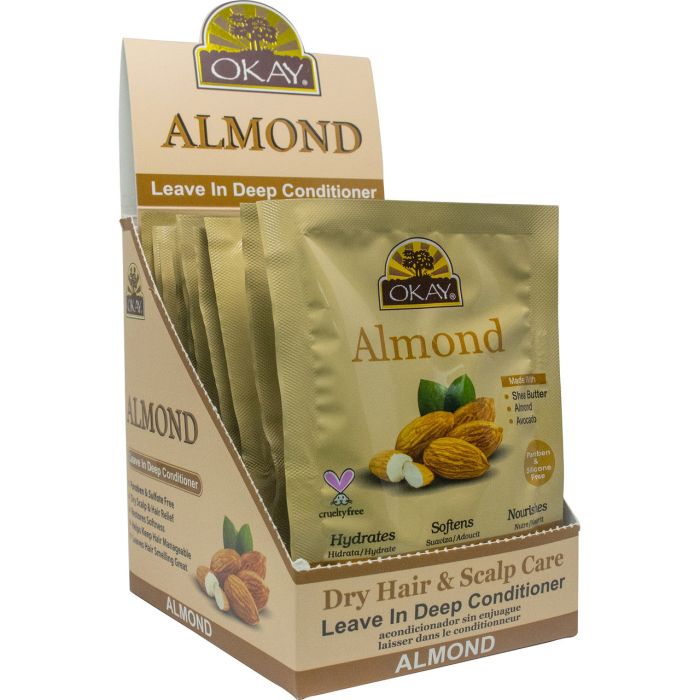 OKAY Almond Leave In Conditioner 1.5oz / 44ml - supplemynts.com