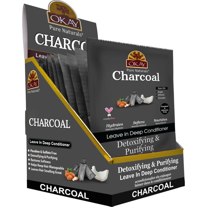 OKAY Charcoal Detoxifying Porifying Leave In Conditioner 1.25oz / 37ml - supplemynts.com