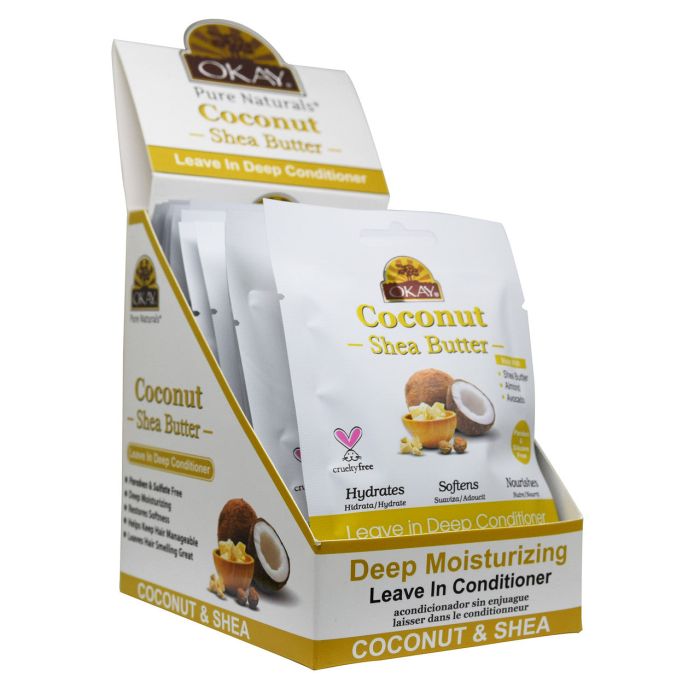 OKAY Coconut & Shea Butter Leave In Conditioner 1.25oz / 37ml - supplemynts.com