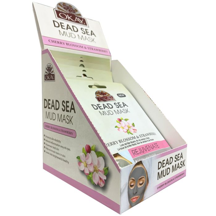 OKAY Dead Sea Mud Mask Cherry Blossom & Strawberry 1.5oz / 44ml - supplemynts.com