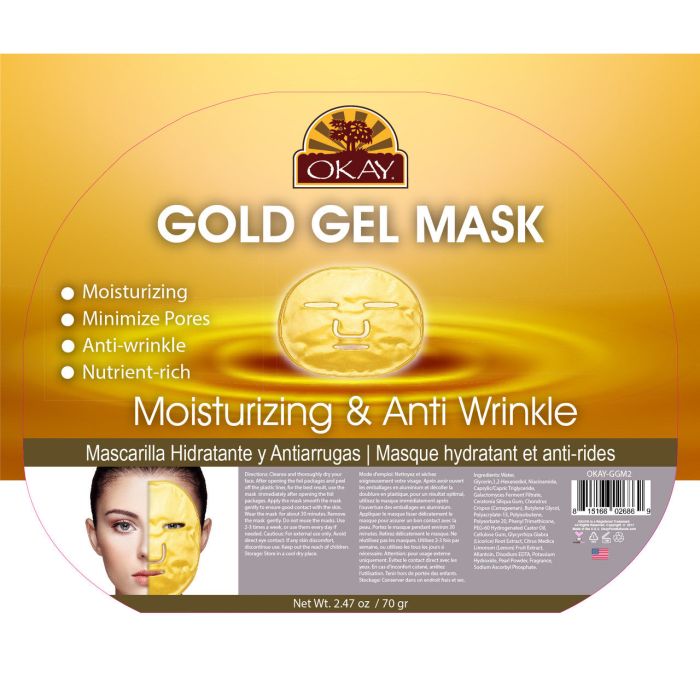 OKAY Gold Gel Moisturizing & Anti Wrinkle Mask 2.47oz / 70g - supplemynts.com