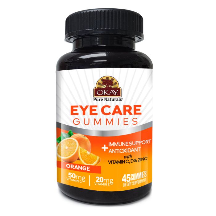Okay Immune Support Gummies Eye Care 45 Count Orange Flavor - supplemynts.com