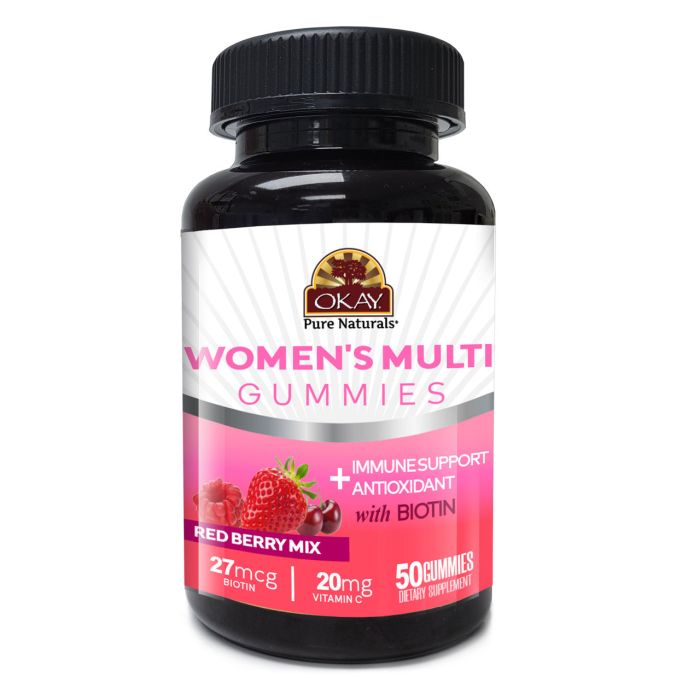 Okay Immune Support Gummies Women's Multi 50 Count Red Berry Mix - supplemynts.com