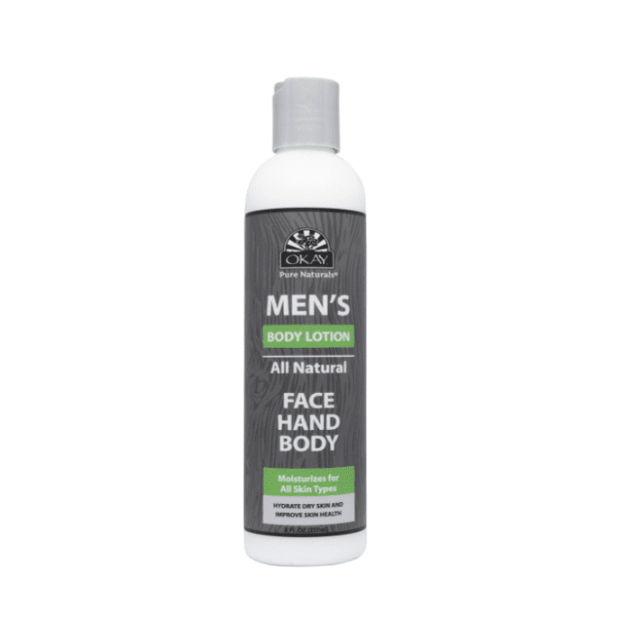 OKAY Men All Natural Body Hand Face Lotion 8oz / 237ml - supplemynts.com