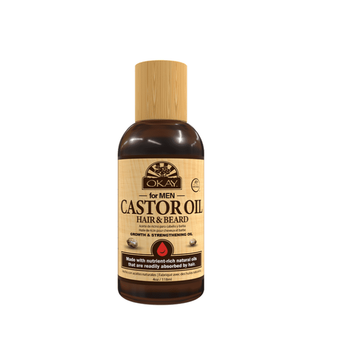 OKAY Men Beard Hair Growth Castor Oil 4oz - supplemynts.com