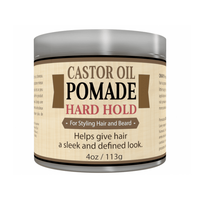 OKAY Men Castor Oil Beard and Hair Hard Hold Pomade 4.8oz / 113g - supplemynts.com