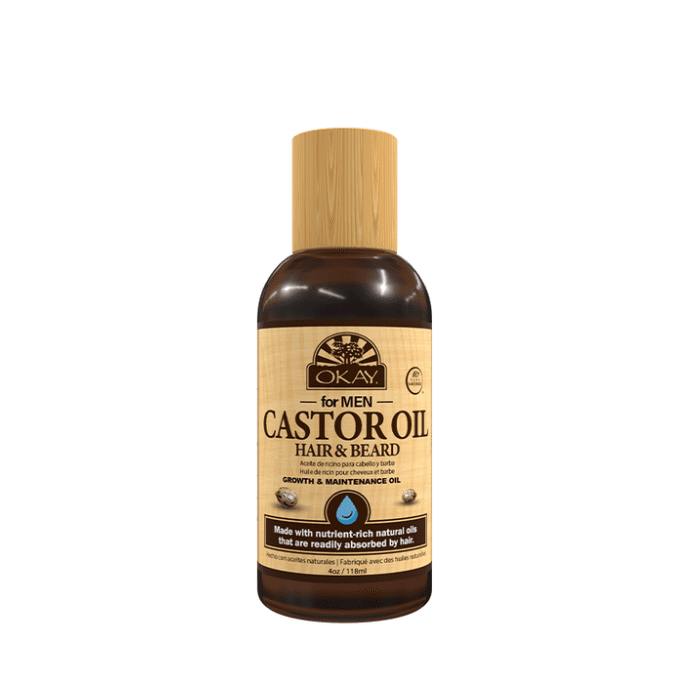 OKAY Men Castor Oil Beard & Hair Growth Oil Light Weight 4oz - supplemynts.com
