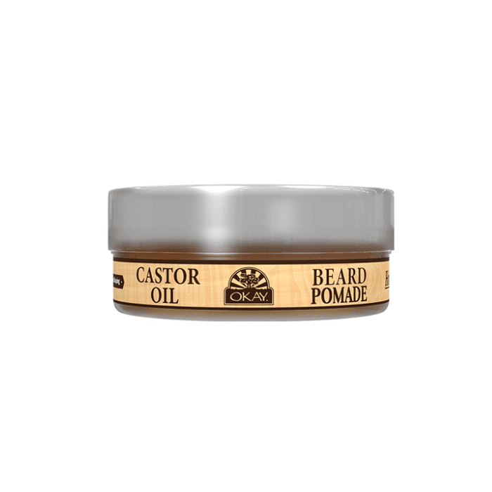 OKAY MEN Castor Oil Hair & Beard Pomade 2oz / 59ml - supplemynts.com