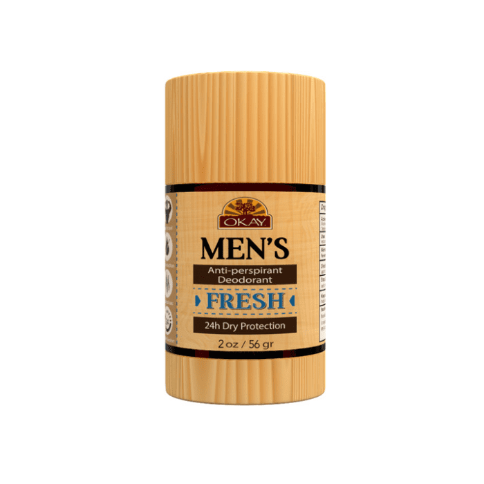 OKAY Men Deodorant Wood All Natural Solid Clear Stick 2oz / 56gr - supplemynts.com