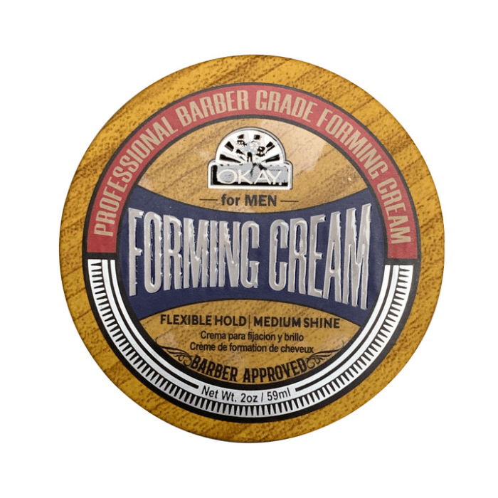 OKAY Men Forming Cream 2oz Flexible Hold Barber Approved - supplemynts.com