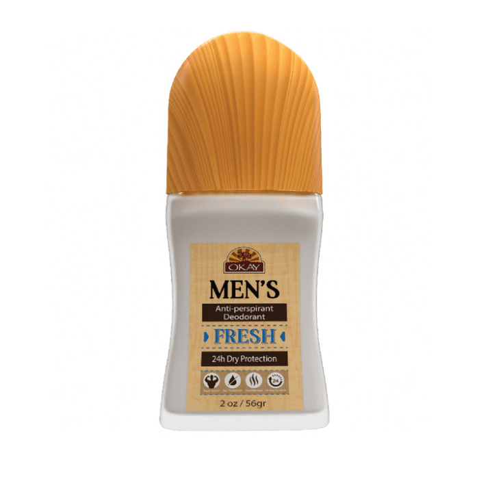 OKAY Men Fresh Deodorant Liquid 2oz Wood 24h Dry Protection - supplemynts.com