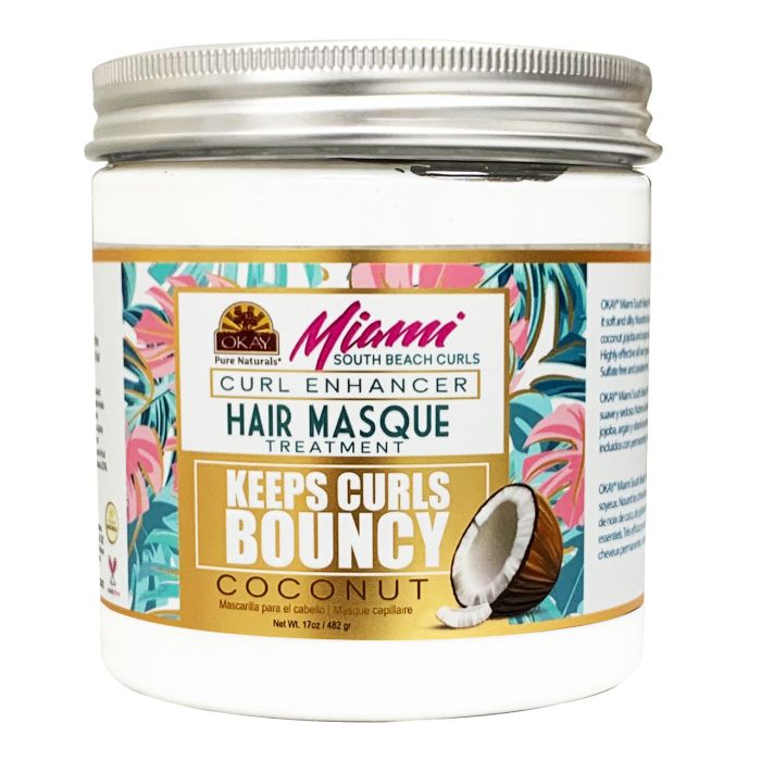 OKAY Miami South Beach Curls Enhancer Hair Masque Treatment 17oz/482ml - supplemynts.com