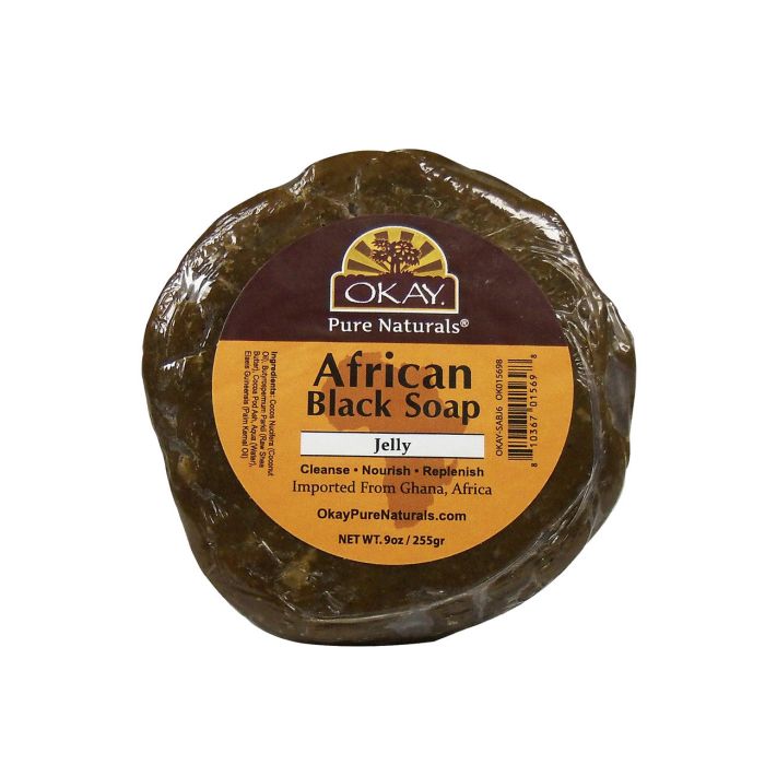 OKAY Pure Naturals African Black Jelly Soap 9oz - supplemynts.com