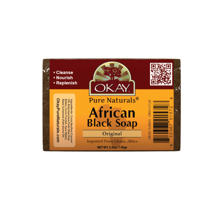 OKAY Pure Naturals African Black Original Soap 5.5oz / 142gr - supplemynts.com