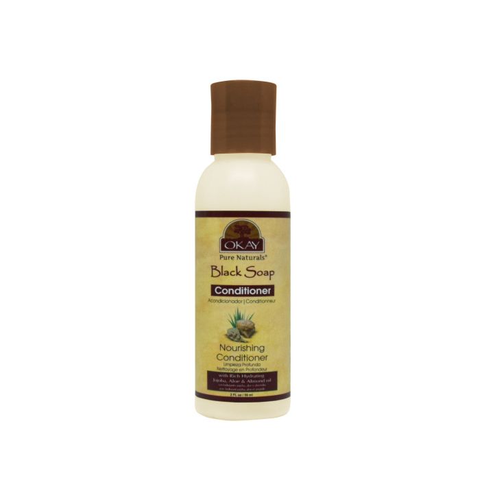 OKAY Pure Naturals African Black Soap Conditioner 2oz / 59ml - supplemynts.com