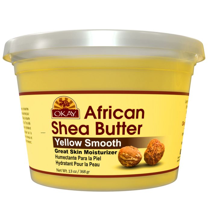 OKAY Pure Naturals African Shea Butter Jar Yellow 13oz - supplemynts.com