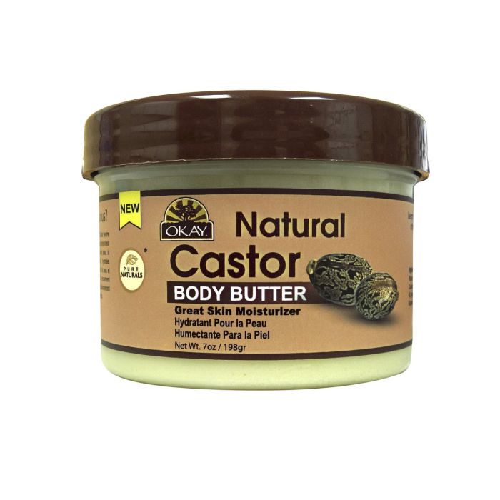 OKAY Pure Naturals All Natural Castor Butter Smooth 7oz / 198gr - supplemynts.com