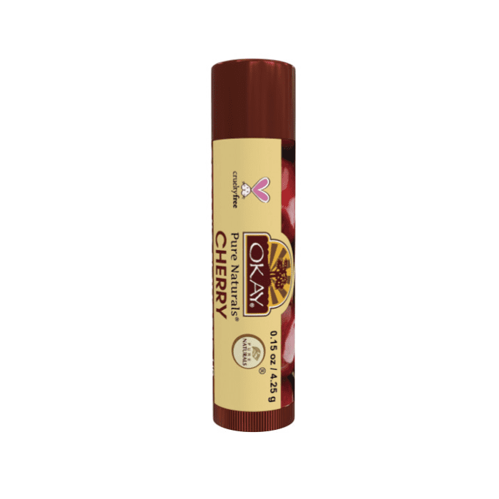OKAY Pure Naturals Cherry Organic Flavored Lip Balm 0.15oz / 5.g - supplemynts.com
