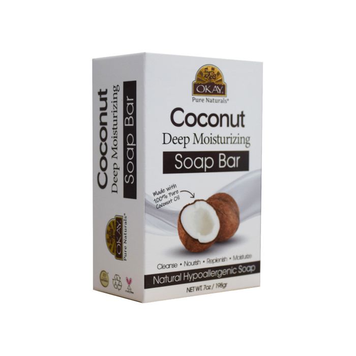 OKAY Pure Naturals Coconut Deep Moisturizing Soap Bar - supplemynts.com