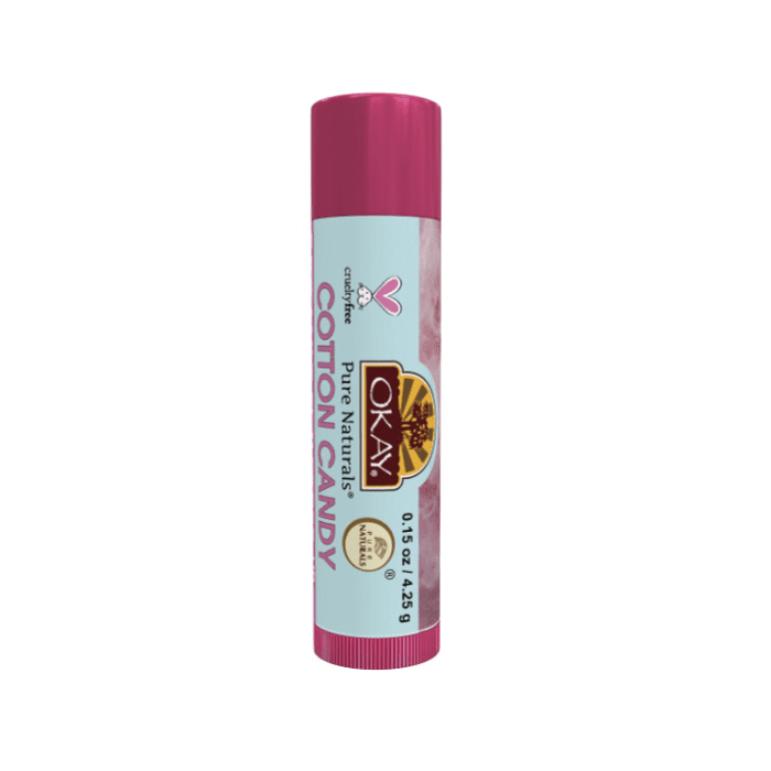 OKAY Pure Naturals Cotton Candy Organic Flavored Lip Balm 0.15oz/5.g - supplemynts.com