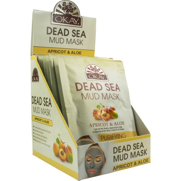 OKAY Pure Naturals Dead Sea Mud Mask Apricot & Aloe 1.5oz / 44ml - supplemynts.com