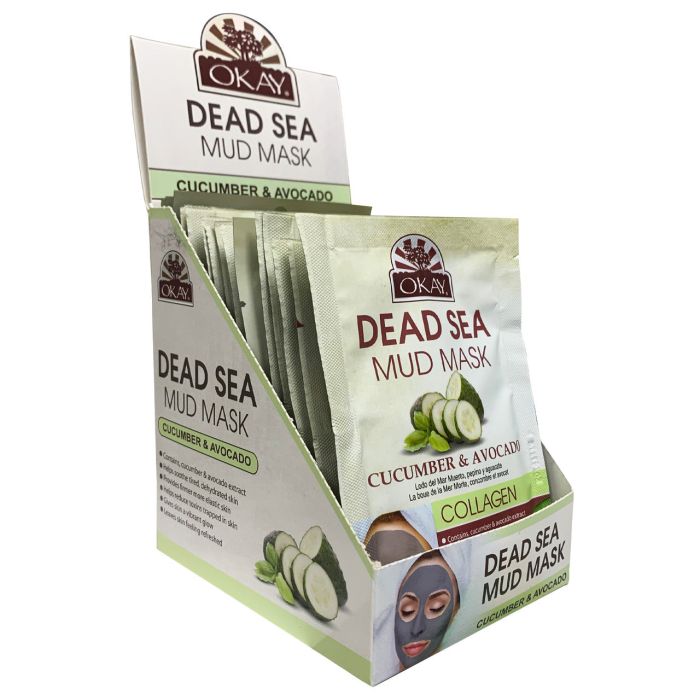 OKAY Pure Naturals Dead Sea Mud Mask Cucumber & Avocado 1.5oz / 44ml - supplemynts.com