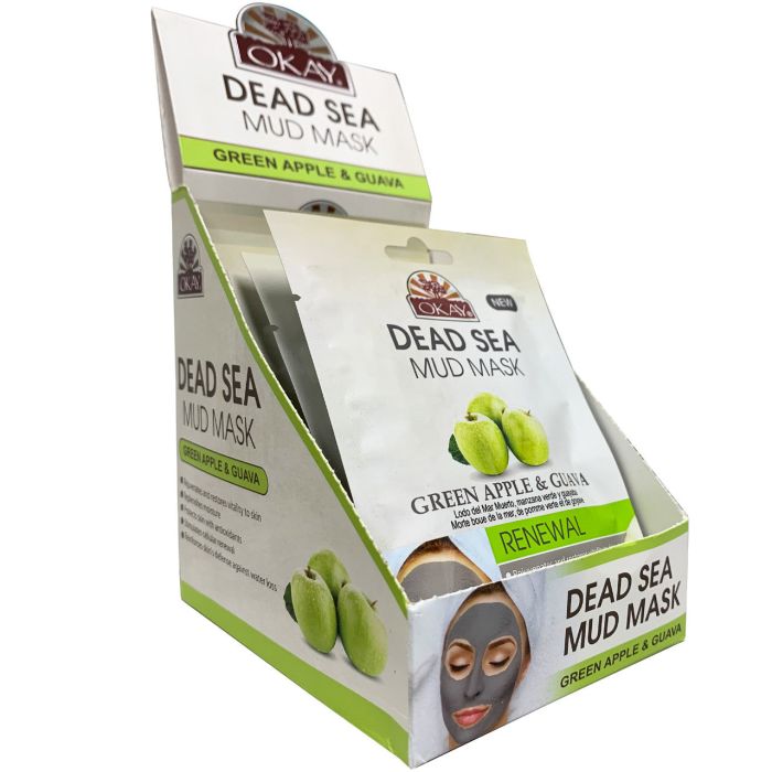 OKAY Pure Naturals Dead Sea Mud Mask Green Apple & Guava 1.5oz / 44ml - supplemynts.com