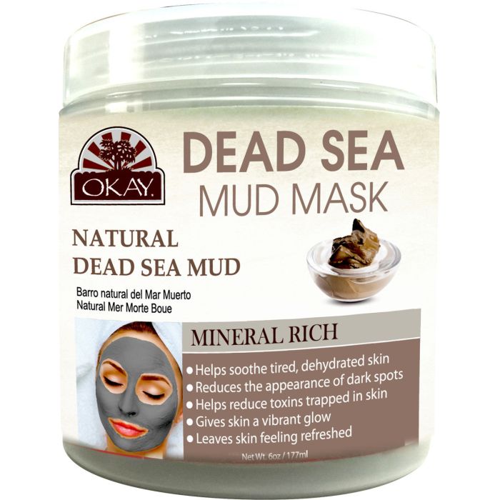 OKAY Pure Naturals Dead Sea Mud Mask Mineral Rich Mud 6.oz / 177ml - supplemynts.com