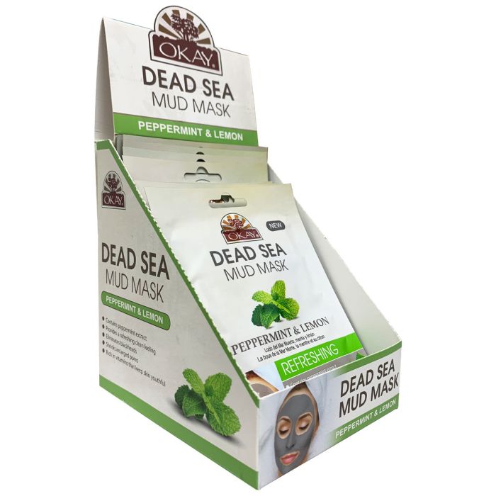 OKAY Pure Naturals Dead Sea Mıd Mask Peppermint & Lemon 1.5oz / 44ml - supplemynts.com