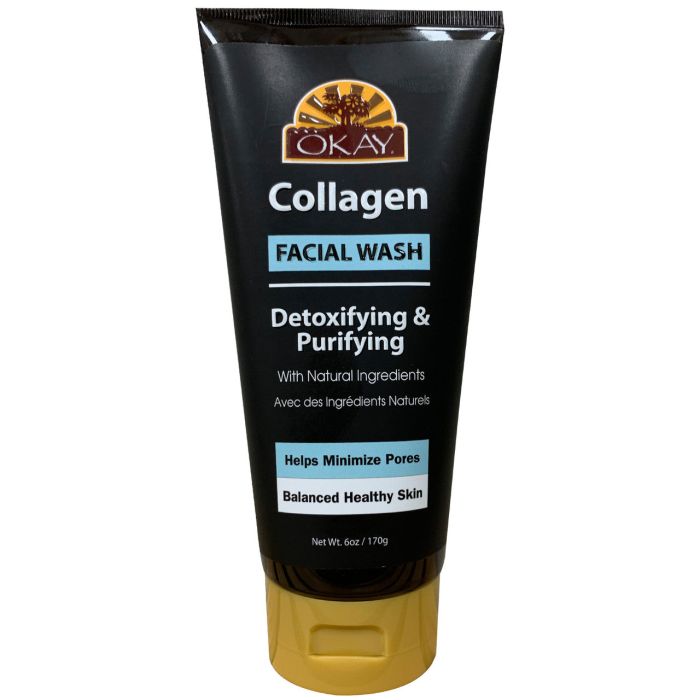 OKAY Pure Naturals Facial Wash Collagen 6oz Detoxifying - supplemynts.com