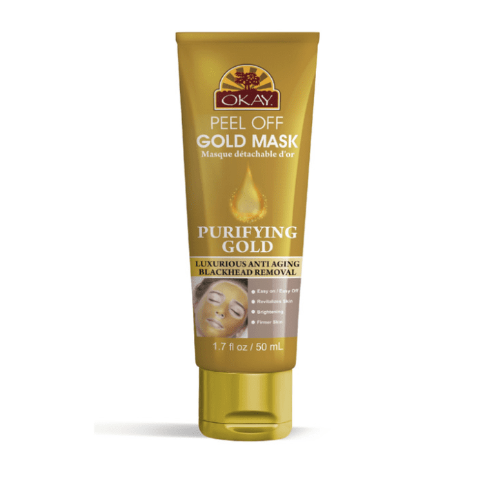 OKAY Pure Naturals Gold Peel Off Black Mask 1.7oz / 50ml - supplemynts.com