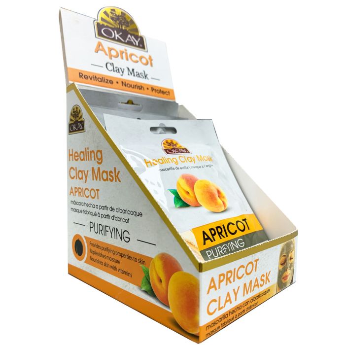 OKAY Pure Naturals Healing Clay Mask Apricot 1.5oz / 44ml - supplemynts.com