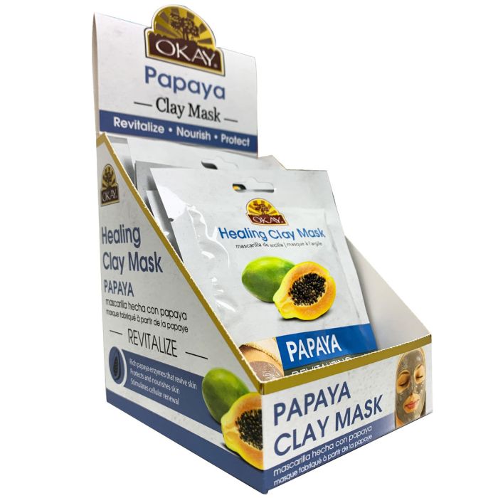 OKAY Pure Naturals Healing Clay Mask Papaya 1.5oz / 44ml - supplemynts.com