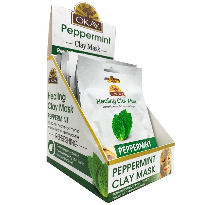 OKAY Pure Naturals Healing Clay Mask Peppermint 1.5oz / 44ml - supplemynts.com
