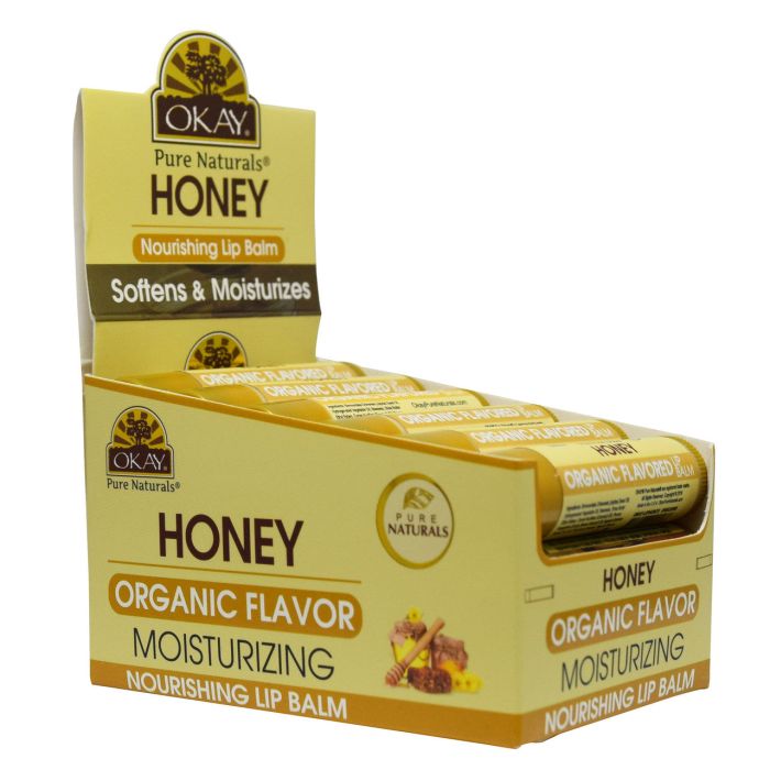 OKAY Pure Naturals Honey Organic Flavored Lip Balm 0.15oz / 5g - supplemynts.com