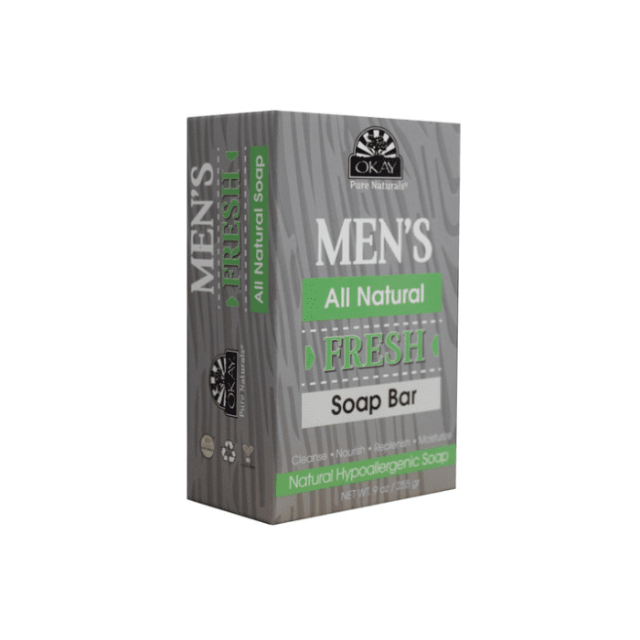 OKAY Pure Naturals Men All Natural Fresh Bar Soap 9oz - supplemynts.com