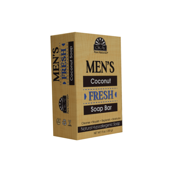 OKAY Pure Naturals Men Coconut Fresh Bar Soap 9oz - supplemynts.com