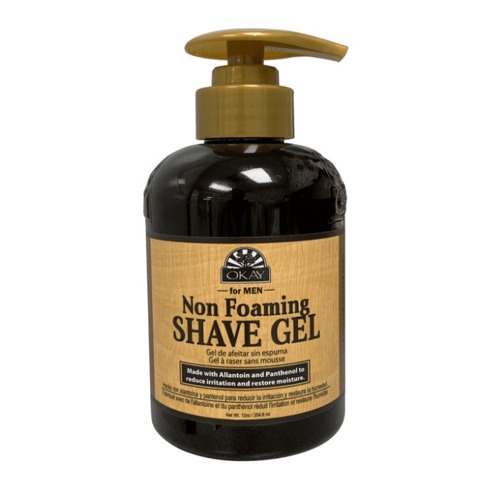 OKAY Pure Naturals Men Non Foaming Shave Gel 12oz - supplemynts.com