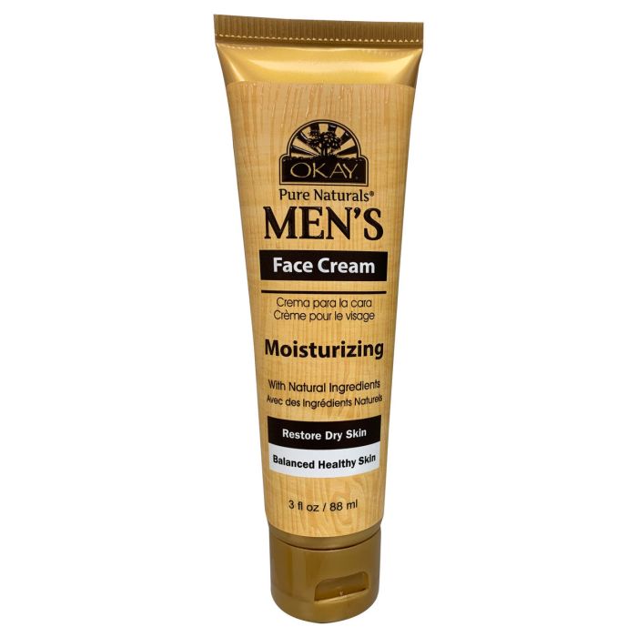 OKAY Pure Naturals Men's Moisturizing Face Cream 3 oz - supplemynts.com
